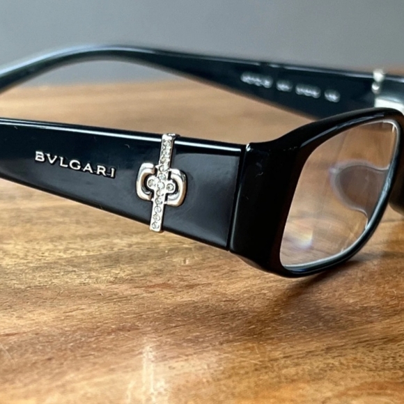 BVLGARI Accessories - BVLGARI Black Eyeglasses Frames with Crystals